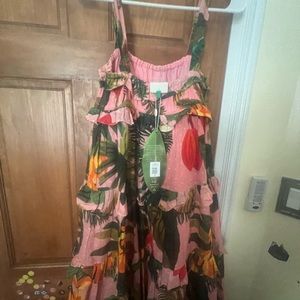 FARM Rio Pink Cocoa Forest Maxi Dress